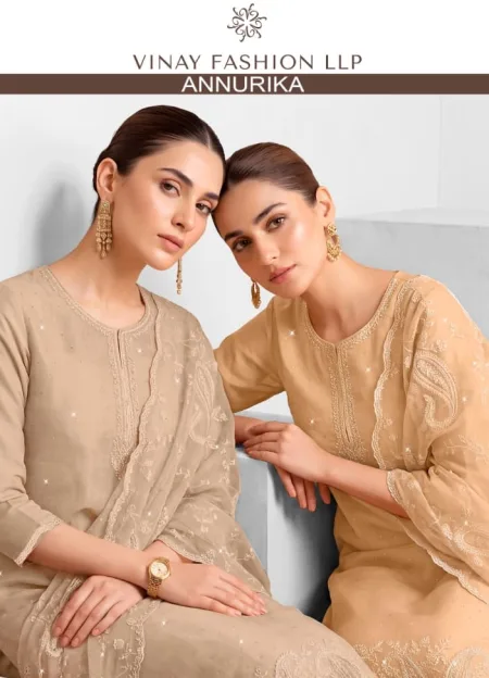 Annurika By Vinay Kuleesh Shining Dolamine Salwar Kameez